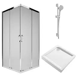 Душевая кабина Kolo Rekord 90x90 с поддоном PKDK90222003+XBK1690000+ 26275000, прозрачный, хром
