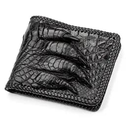 Портмоне з натуральної шкіри крокодила чорне CROCODILE LEATHER 18004