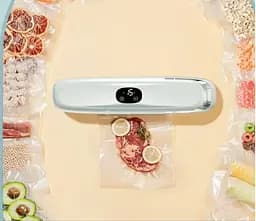 Вакуумний пакувальник Vacuum Sealer харчових продуктів із дисплеєм, що працює від мережі 90 Вт Білий - мініатюра 5