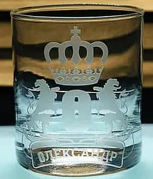 Склянка для віскі 300 мл Олександр  Іменна склянка з гравіюванням  Подарунок чоловіку монограма з левами