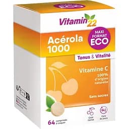 Ацерола Vitamin'22 1000 мг 64 жувальних таблетки