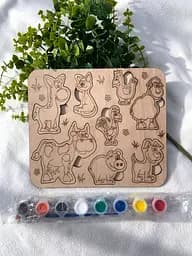 Пазл-розмальовка «Свійські тварини»