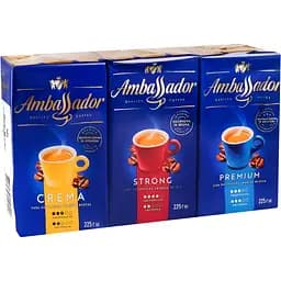 Набір кави Ambassador Crema + Strong + Premium мелена 675 г - мініатюра 3