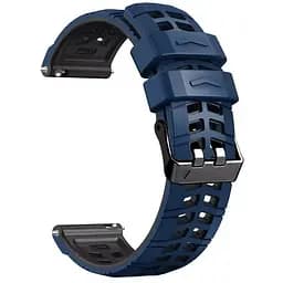 Ремешок силиконовый Tamister для часов Sport 2 темно-синий с черным 22 мм