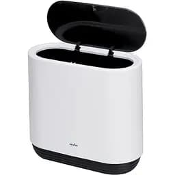 Ведро для мусора МВМ My Home BP-14 белое с черным 10 л (BP-14 WHITE/BLACK)