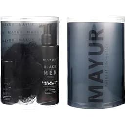 Чоловічий набір Mayur Black for men натуральний: шампунь, дезодорант, мочалка