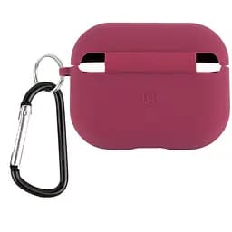 Силіконовий футляр з мікрофіброю для навушників Airpods Pro 3 Бордовий / Plum - мініатюра 2