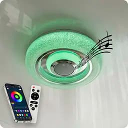 Люстра світлодіодна 517 Dlight RGB з пультом і колонкою 45Вт Білий (02147) - мініатюра 2
