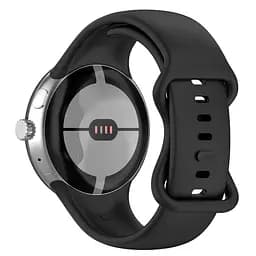 Силіконовий ремінець на смарт годинник Google Pixel Watch 3 45mm/4 45mm, Silicone, black, зі зручною застібкою, на фітнес браслет, ArmorStandart (ARM84019) - мініатюра 2
