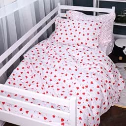 Наволочка MirSon Poplin Line Kids 01 Little Hearts 40х60 см біла з червоним (2200009710438) - мініатюра 5