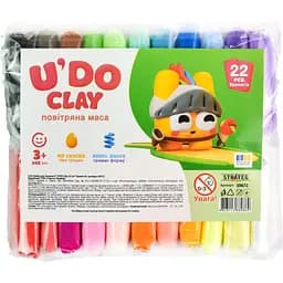 Набір для творчості Strateg U'DO Clay 132 г (6 г x 22 шт.) (30872)