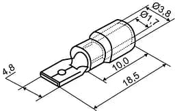 Конектори плоскі з ізоляцією MDD1,25-187 червоні 100 шт. АСКО-УКРЕМ (A0060020014) - мініатюра 3