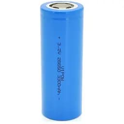 Акумулятор 26650 3300mAh, LiFePO4, FlatTop, 3.2V, Blue Vipow (IFR26650-3300mAhFT / 31075)