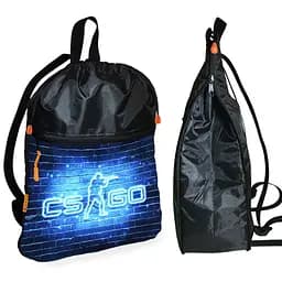 Рюкзак-мішок для взуття, спортивної форми CS:GO Counter-Strike дитяча сумка для змінки з розширювачем (01246)