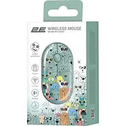 Бездротова миша 2E MF300 PETS:DOGS Silent WL BT, зелений (2E-MF300WPETSGN) - мініатюра 2