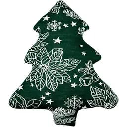 Декоративна подушка Прованс новорічна Ялинка зелена з візерунком 50 см (32765)