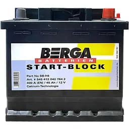 Акумулятор Berga Startblock 45Ah Ев (-/+) (400EN) (207х175х190)