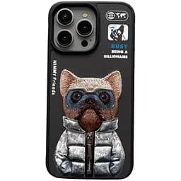 Чохол Nimmy 3D Matal Buttons Apple iPhone 15 Pro Dog Black