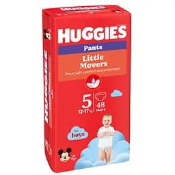 Підгузки-трусики для хлопчиків Huggies Little Movers Pants 5 (12-17 кг) 48 шт. - мініатюра 2