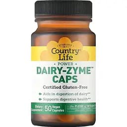 Натуральна добавка Country Life Dairy-Zyme Caps 50 капсул