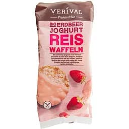 Вафли Verival Reiswaffeln Erdbeer-Joghurt с клубникой органические 100 г