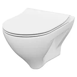 Подвесной унитаз Cersanit Mille CleanOn с сиденьем duraplast Slim Soft Close S701-453