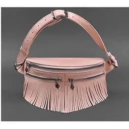 Шкіряна жіноча сумка на пояс Spirit рожева