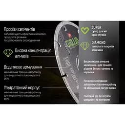 Диск алмазний Alloid Building Tools сегментний ультратонкий 125 мм (DS-22125) - мініатюра 7