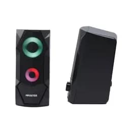 Колонки 2.0 Maxxter CSP-U002RGB Black, 2 x 3 Вт, пластиковий корпус, живлення від USB, RGB підсвічування, керування спереду - мініатюра 2