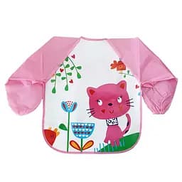 Слюнявчик с рукавами "Котенок" MGZ-0610-7 клеенчатый, на завязках