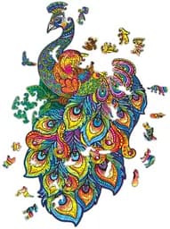 Деревянный пазл в коробке Пава