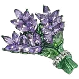 Брошь Букет лаванды сиреневая