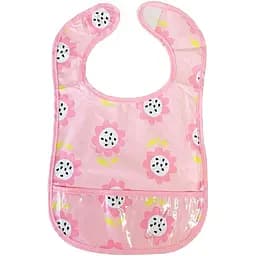 Дитячий слинявчик клейончатий MGZ-0601(Pink) на липучці