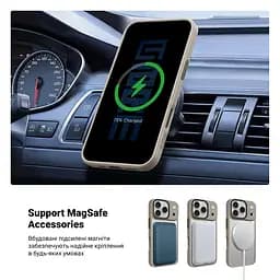 Чехол для Apple iPhone 17 Pro, Uniq MagCase, серый, противоударный, панель-накладка с MagSafe, ударопрочный TPU+PC, с магнитом MagSafe, поддержка полноценной беспроводной зарядки, ArmorStandart (ARM86270) - мініатюра 4