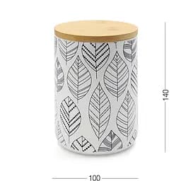 Ємність для зберігання МВМ My Home 700 мл біла (KP-15 M WHITE/WOOD) - мініатюра 2