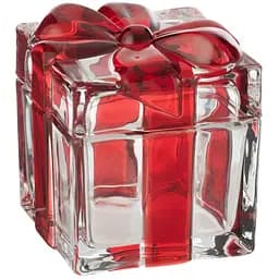 Банка для хранения J-line рождественская с бантиком 6 х 6 см (49115)