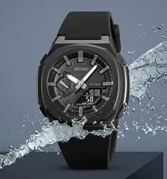 Чоловічий наручний годинник Skmei 2091 цифровий електронний спортивний Black Grey Black, 2091BKGYBK (19153) - мініатюра 4