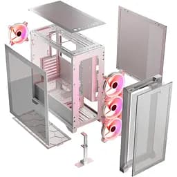 Корпус Modecom VOLCANO EXPANSE S ARGB 4x140 мм fans MIDI USB 3.0x2+TYPE-C WHITE без БЖ ATX (AT-EXPANSE-SG-20-000000) - мініатюра 7