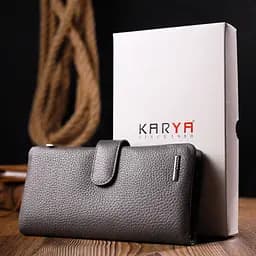 Жіноче шкіряне портмоне KARYA 9.5х18.5х2 см acs0024049 - мініатюра 10