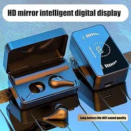 Бездротові Bluetooth навушники TWS H3S, з індикатором зарядки, сенсорами та водонепроникним корпусом Чорний - мініатюра 4