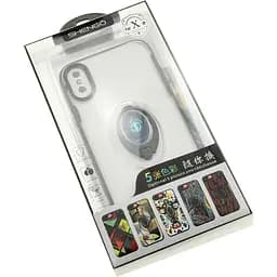 Бампер Shengo SG185 Soft TPU+PC 5 Papers inside Kickstand Cover IPhone X Mix - мініатюра 2