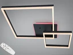 Стельова світлодіодна люстра чорна 84W димер пульт