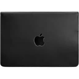 Кожаный чехол-конверт BlankNote на магнитах для MacBook 13 Черный Crazy Horse