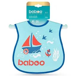 Нагрудник бавовняний Baboo Marine, 3+ міс., синій (11-011) - мініатюра 4