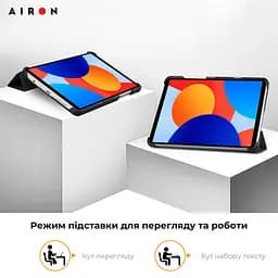 Чехол AIRON Premium для Xiaomi Redmi Pad SE 8.7" 2024 с защитной пленкой и салфеткой Black - мініатюра 8