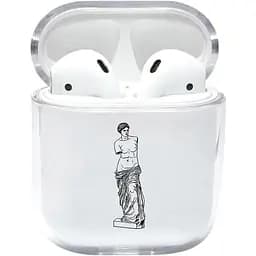 Прозорий силіконовий чохол Apple AirPods - Статуя (KAP1137)