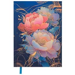 Щоденник недатований Buromax Peony поліграфічний A5 336 сторінок темно-синій (BM.20170-03)