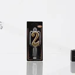 Свічка цифра 2 золото No name ATS4897 Золотий (2000989574873)