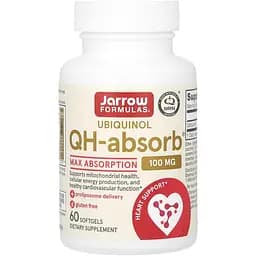 Убихинол Jarrow Formulas Ubiquinol QH-Absorb 100 мг 60 гелевых капсул