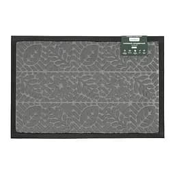 Килимок придверний Eco Fabric Листя з кромкою сірий 40 х 60 см (4060-107)